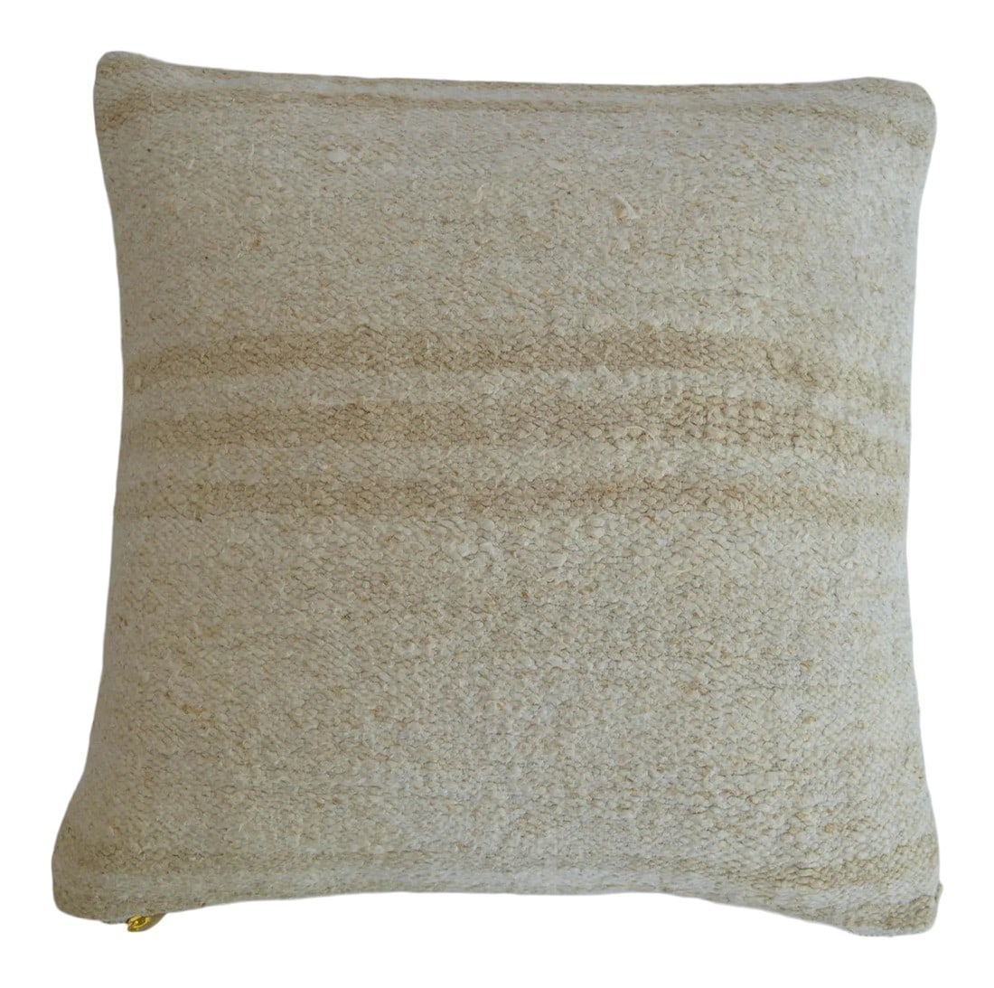 Handmade Hemp Kilim Rug Pillow Cover: Dimensions: 16" x 16" Material : Hemp on hemp. Made from Vintage Turkish hemp kilim rug. Back side is high quality cotton Condition: New from old kilim rugs Please note: Insert not included. Cover