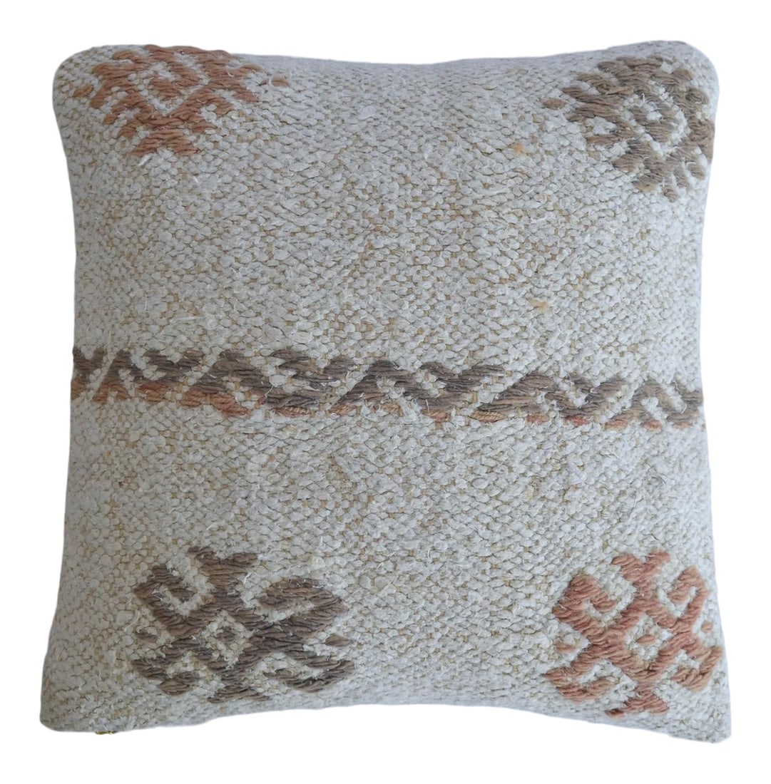 Hand-Woven Hemp Kilim Throw Pillow Cover (1 of 5)