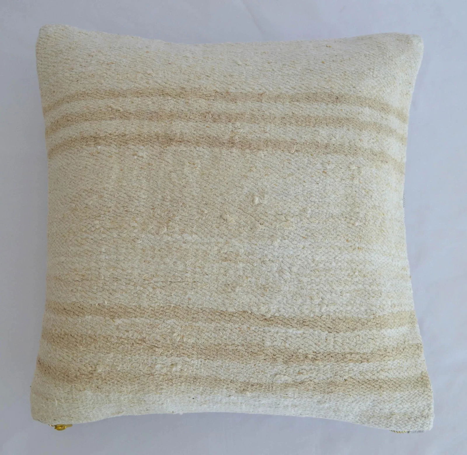 Vintage Handmade Hemp Kilim Rug Pillow Cover - 5