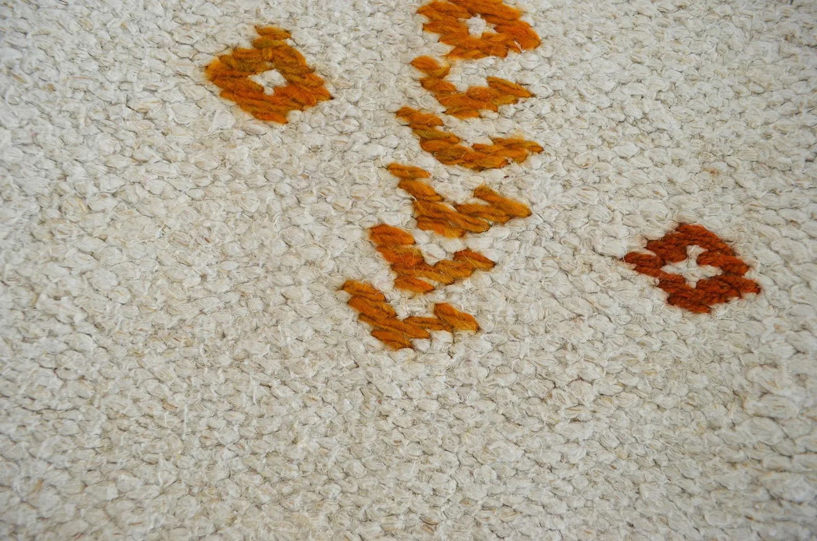 Vintage Primitive Pattern Turkish Kilim Rug Pillow Cover - 2