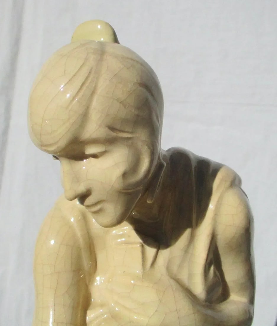 1930s Armand Godard French Faience Fortune Teller Figure - 10