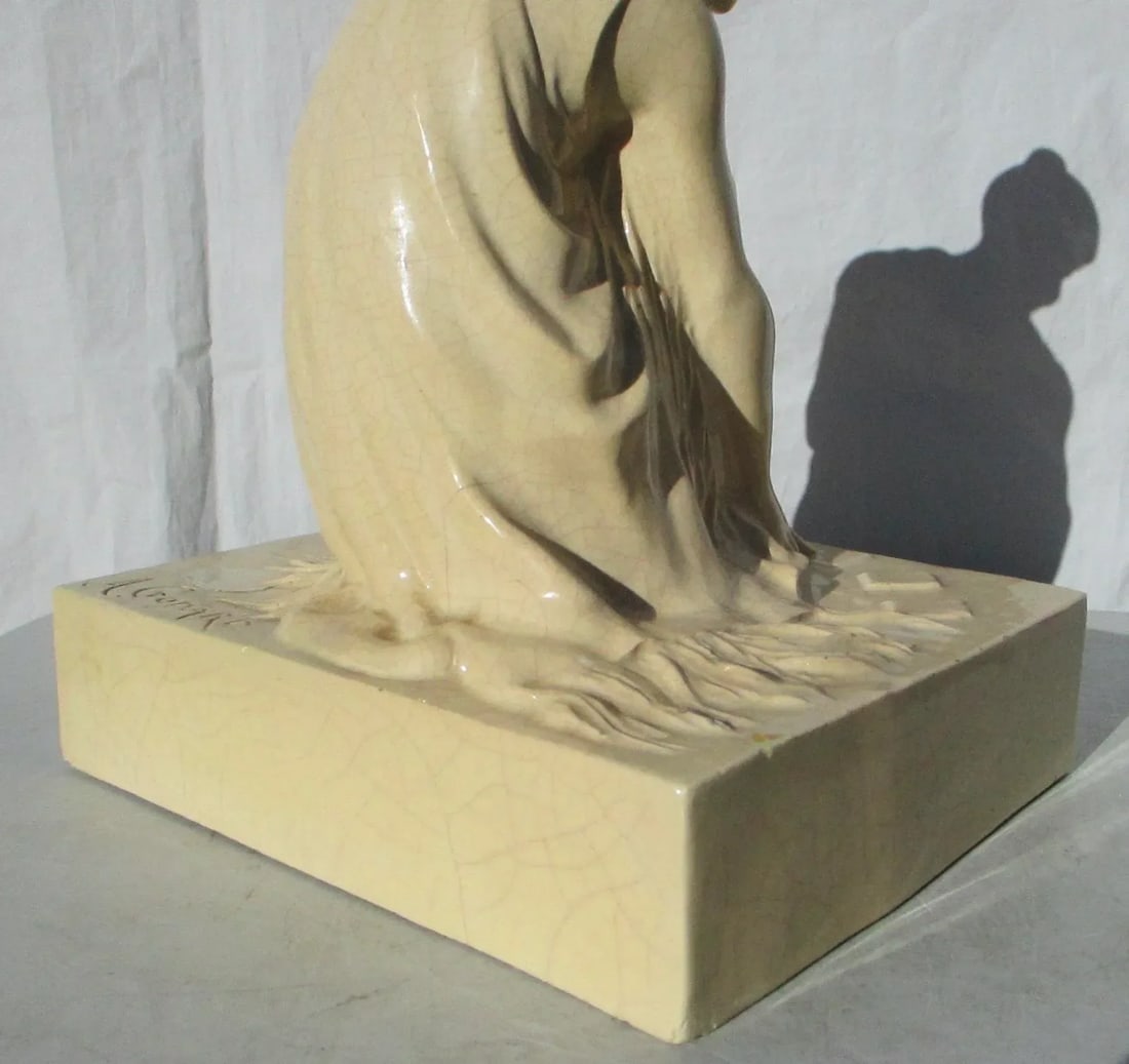 1930s Armand Godard French Faience Fortune Teller Figure - 5