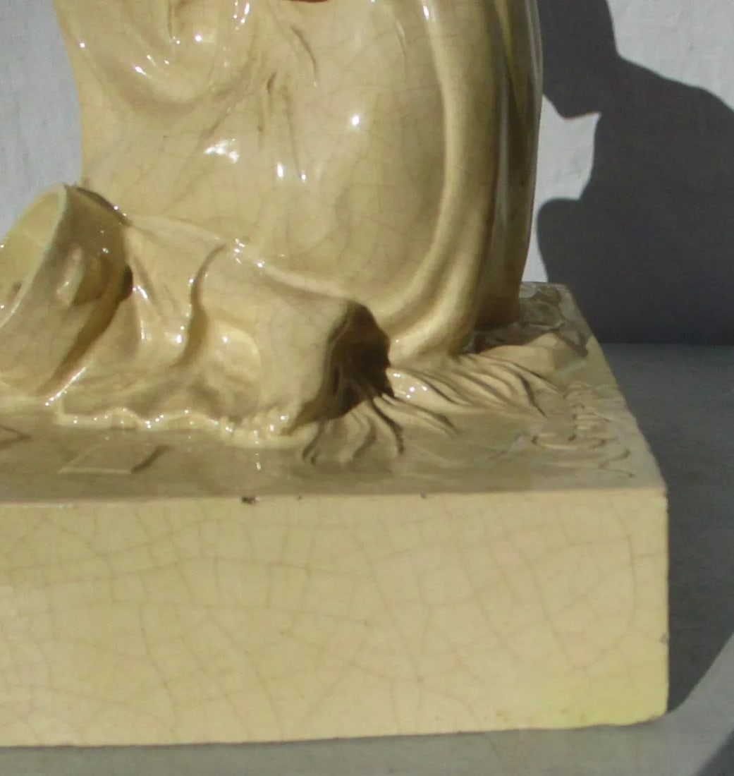 1930s Armand Godard French Faience Fortune Teller Figure - 7