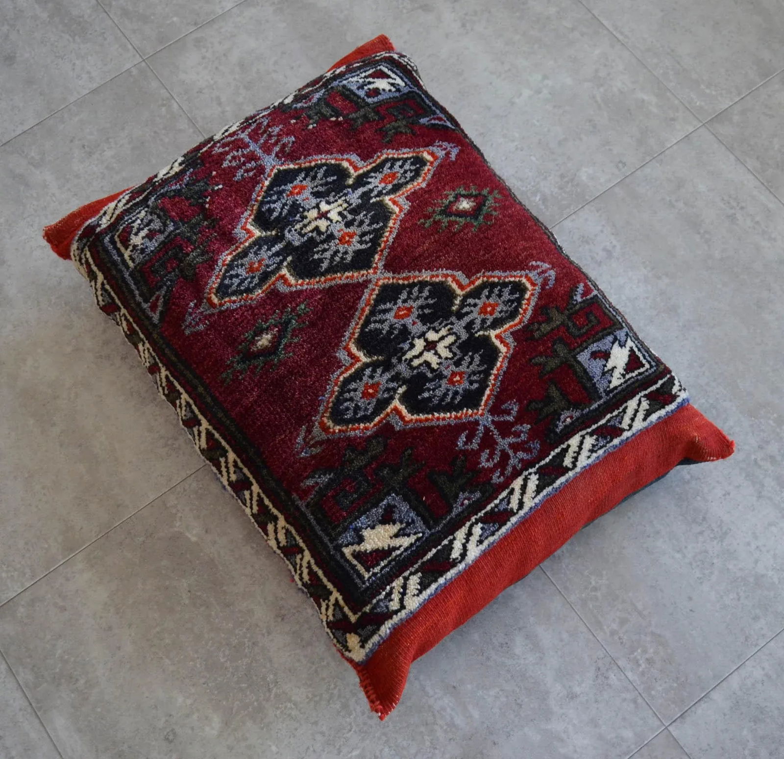 1960s Hand-Knotted Turkish Rug Pillow Cover - 2