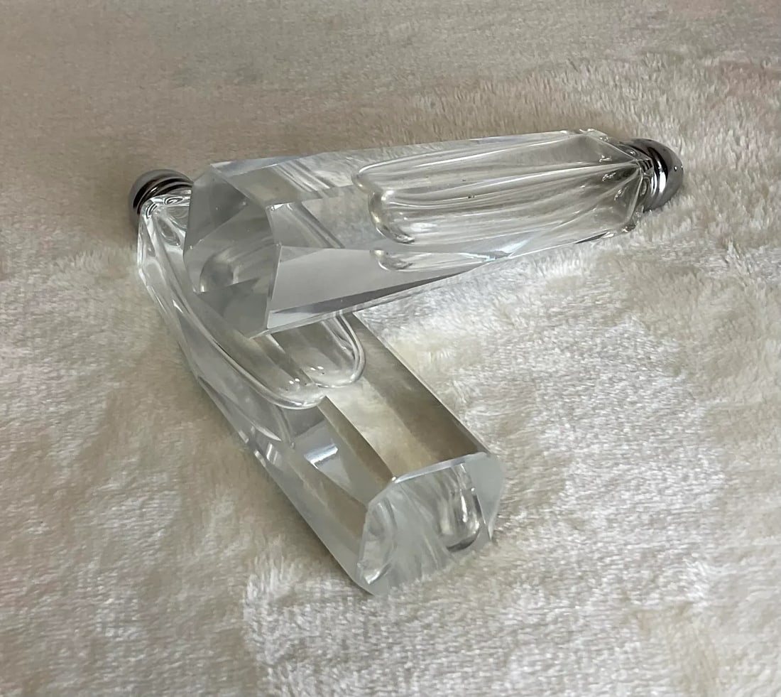 1950s Mid-Century Art Deco Tall Cut Crystal Glass Salt & Pepper Shakers- a Pair - 9