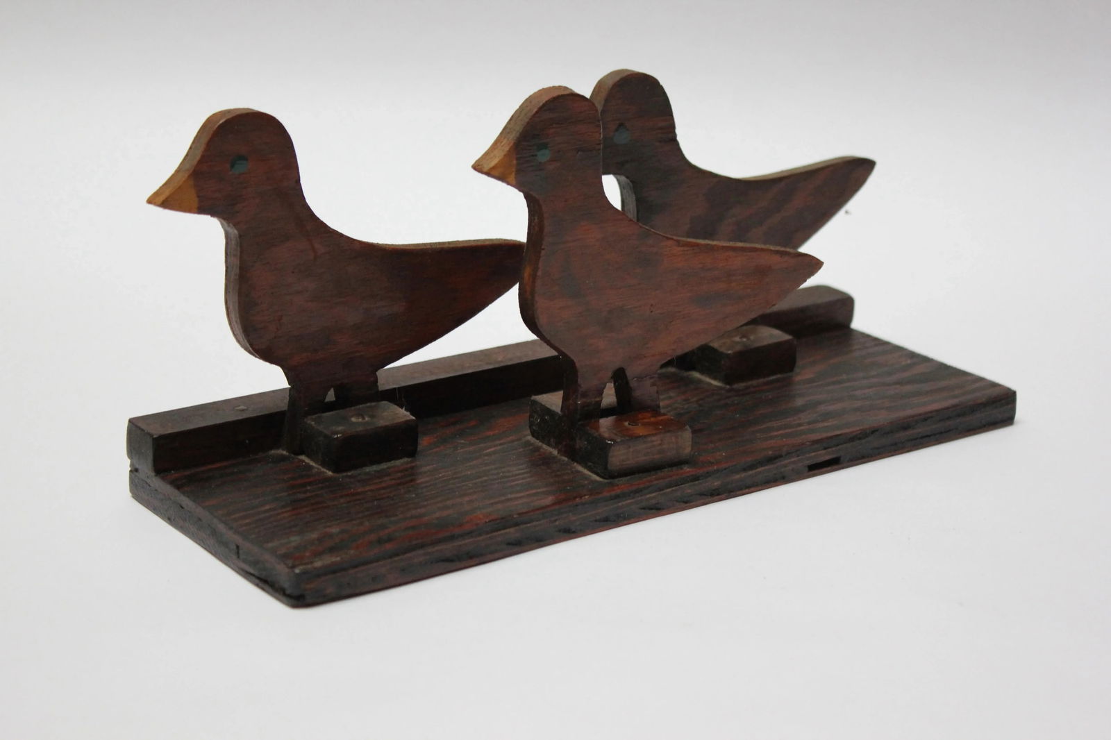 Hand-Carved Folk Art Flock of Baby Ducklings Sculpture - 2