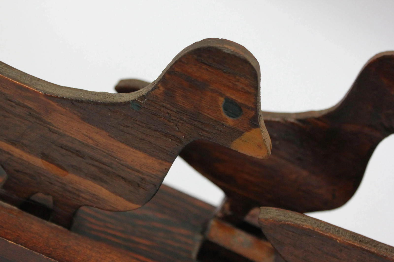 Hand-Carved Folk Art Flock of Baby Ducklings Sculpture - 7