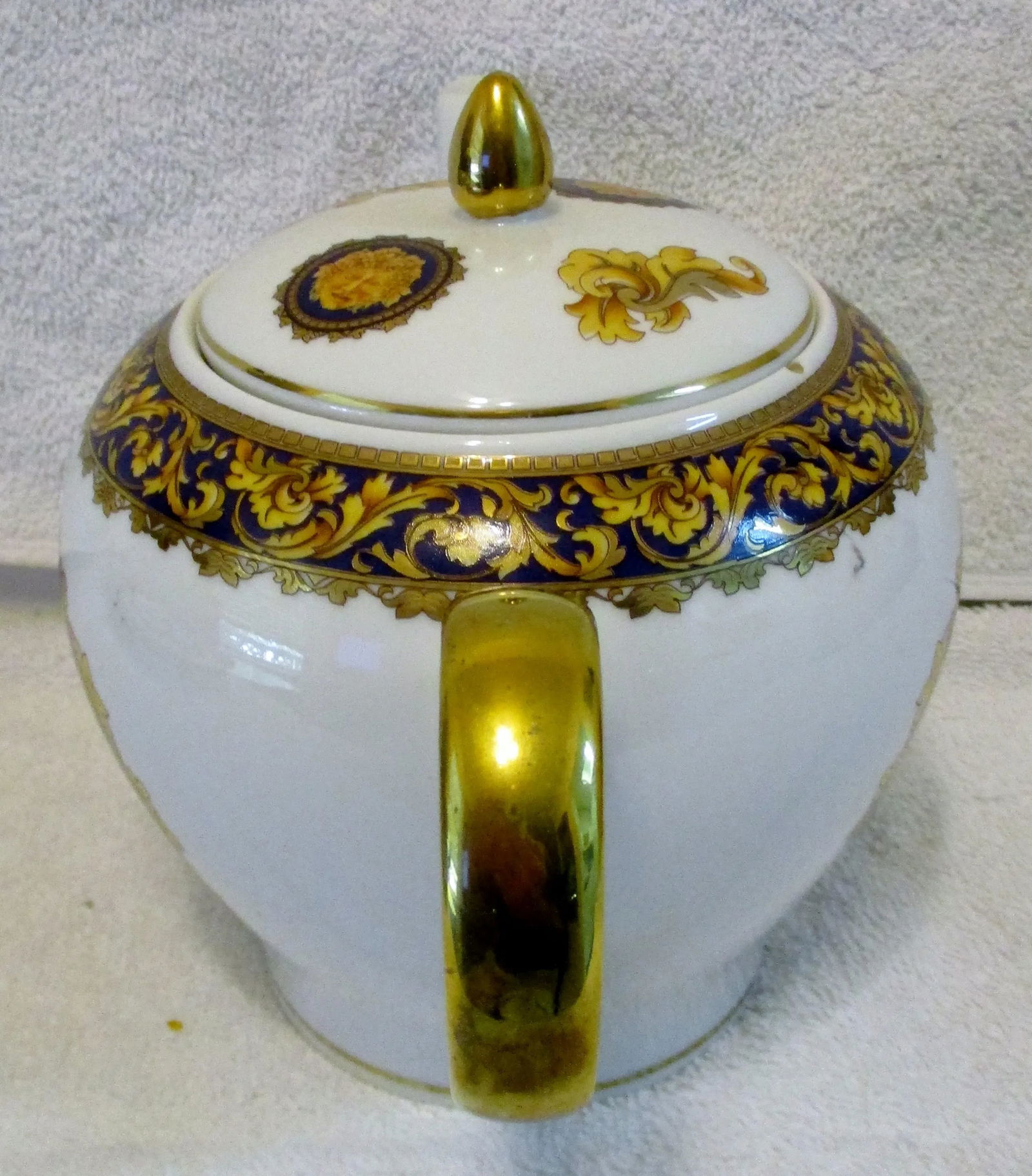 1980s T. Limoges France Depos Porcelain Bacchus Tea Pot - 3