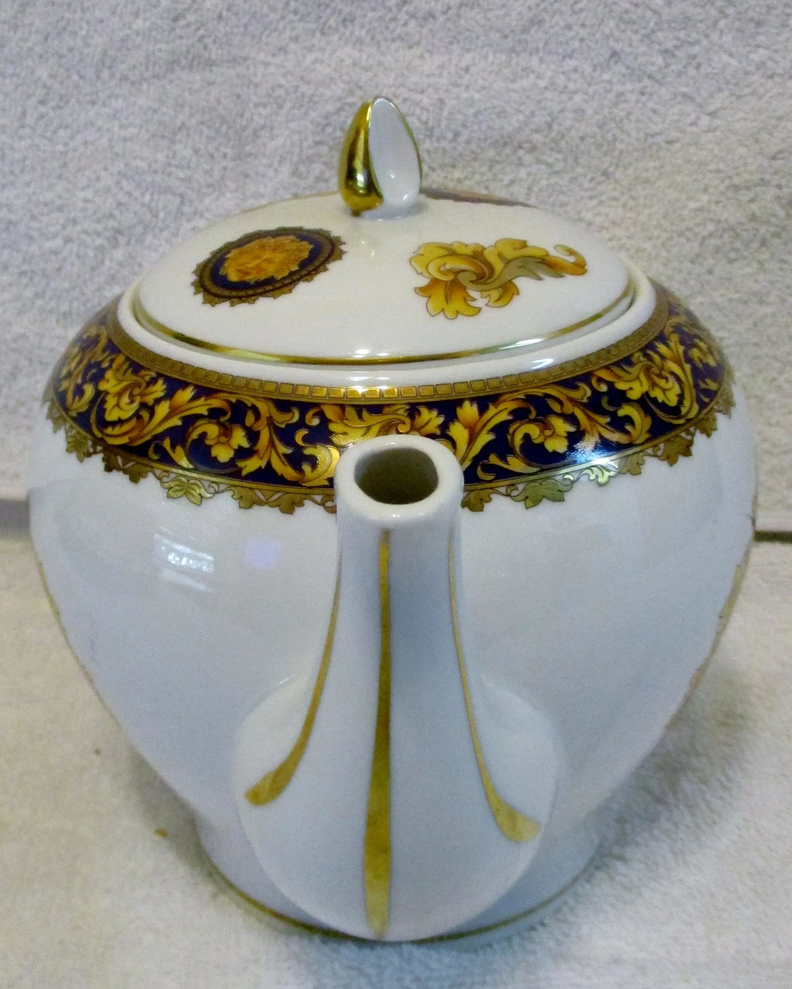 1980s T. Limoges France Depos Porcelain Bacchus Tea Pot - 5