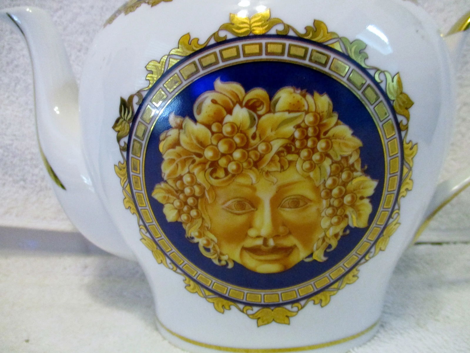 1980s T. Limoges France Depos Porcelain Bacchus Tea Pot - 9