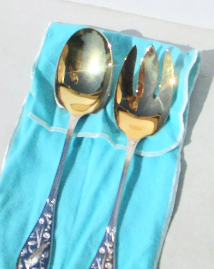 1980s Tiffany & Co. Sterling Salad Utensil Set - 2 Pieces - 4