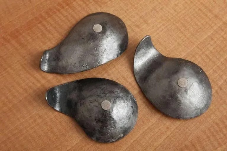 2016 Contemporary Abstract, Gray, Iron Sculpture Bowls by Freddy Borges - Set of 4 - 4