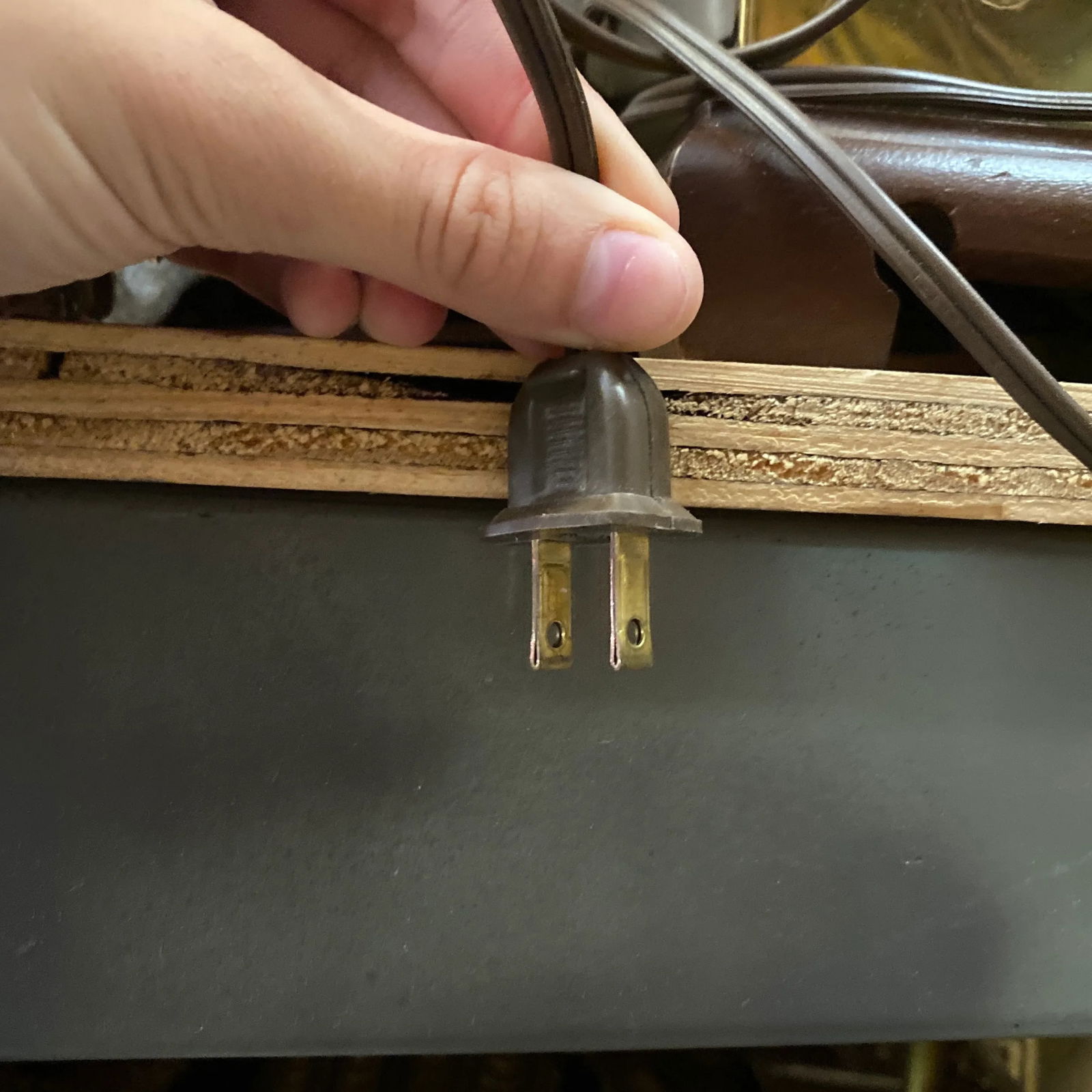 1970s Brass Box Lamps With White Lamp Shades - a Pair - 8