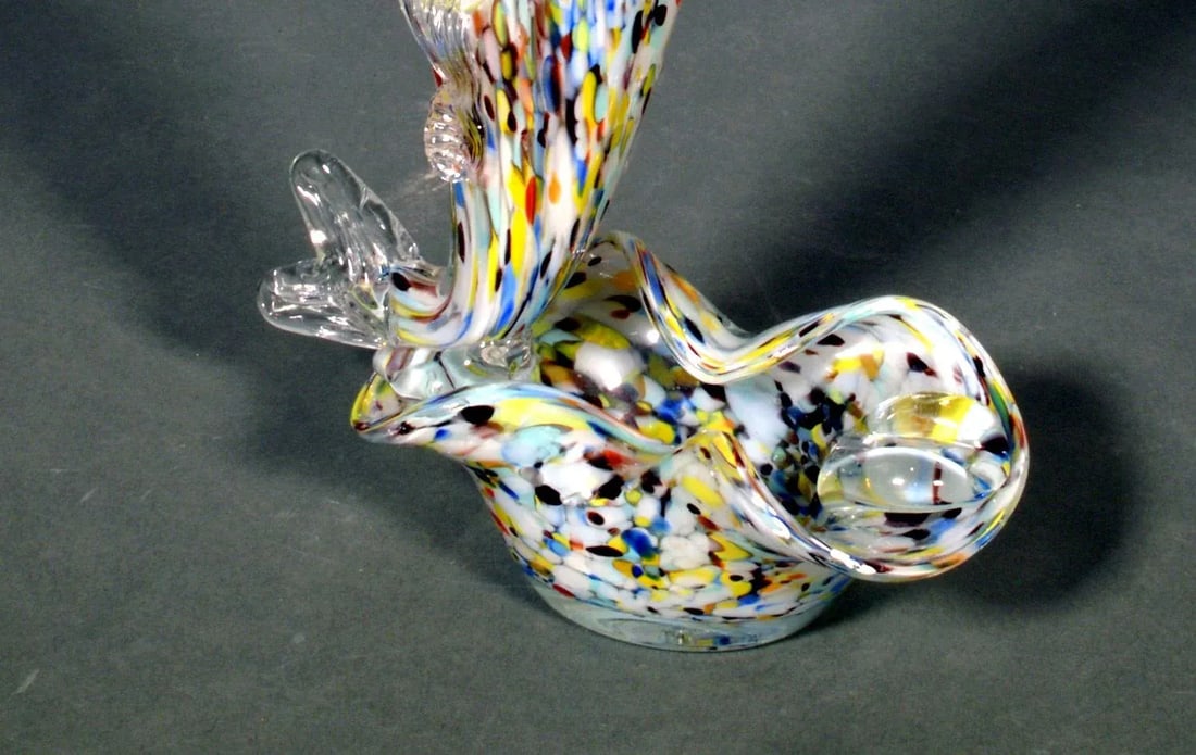 1960s Italian Murano End of Day Fish Sculpture Ashtray - 2