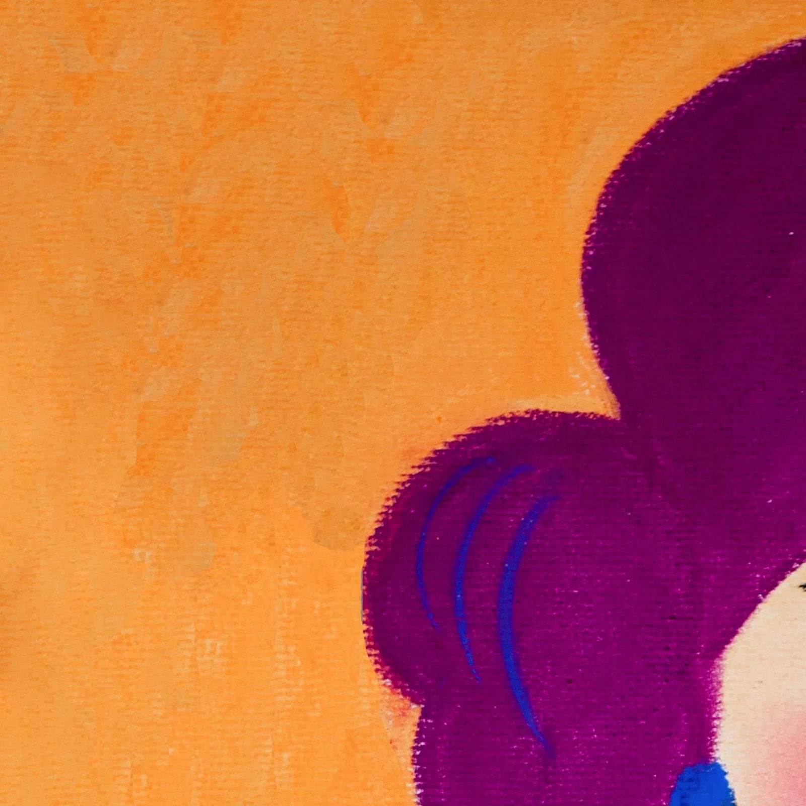 2016 "Lola" Contemporary Expressionist Pastel Portrait Drawing on Paper by Maria Grazia FacciolÃ - 2