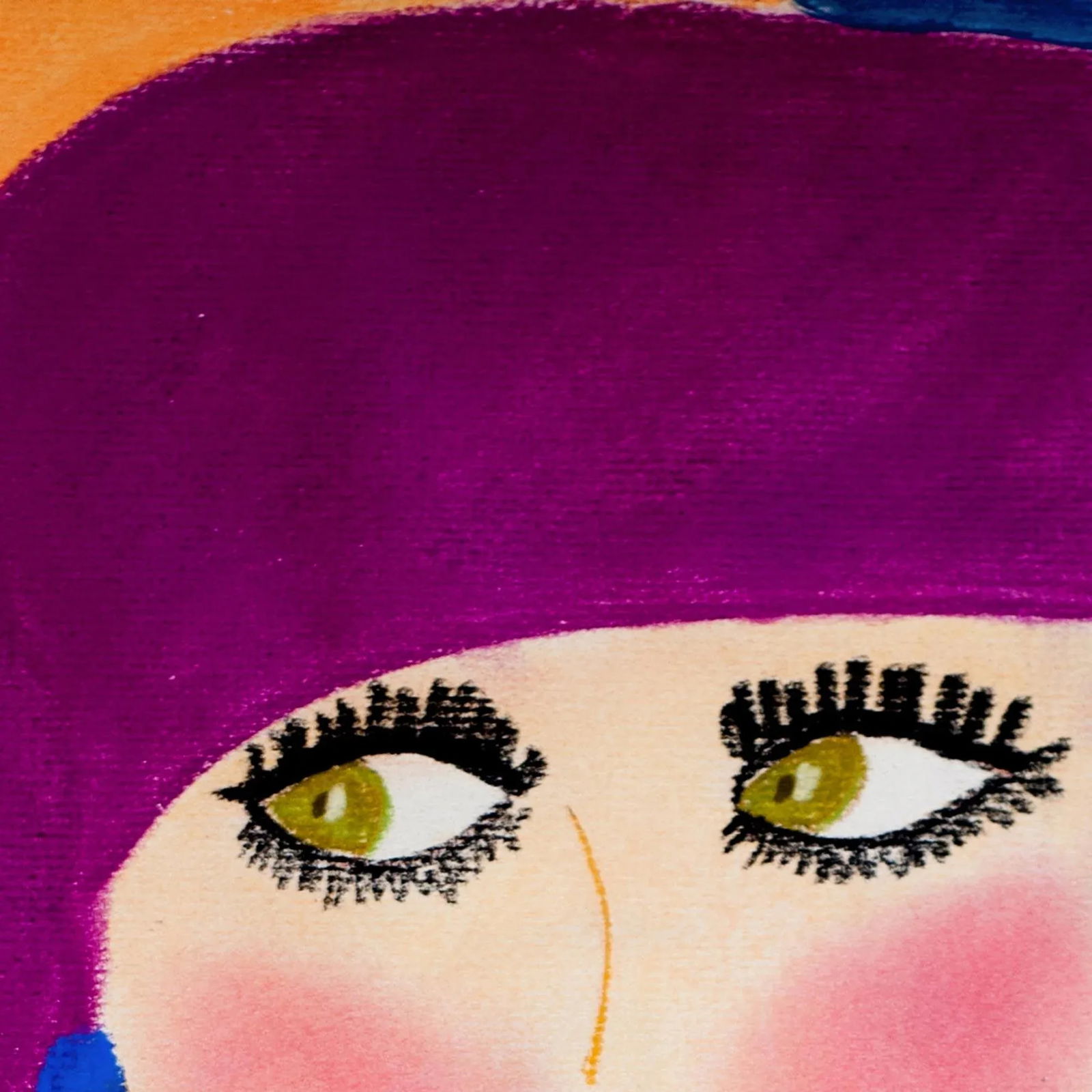 2016 "Lola" Contemporary Expressionist Pastel Portrait Drawing on Paper by Maria Grazia FacciolÃ - 3