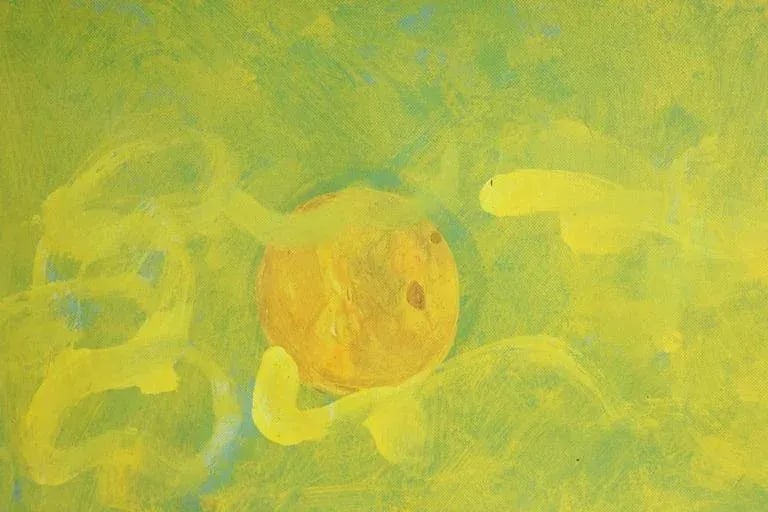 1999 "Habitat in Harmony" Neo Expressionist Folk Art Painting on Mixed Media by Julie Hermoso - 4