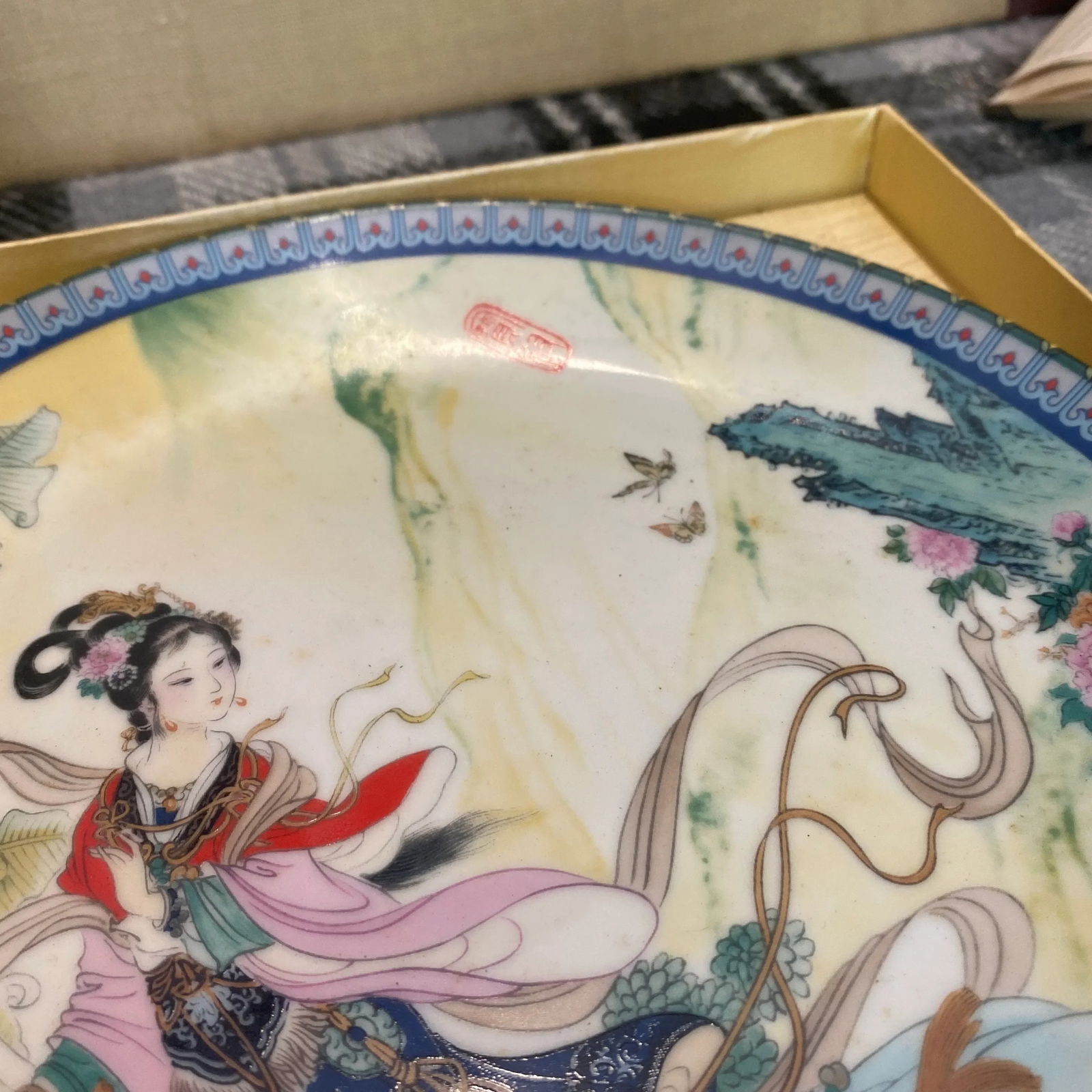 Chinoiserie Hand Painted Decorative Plate - 5