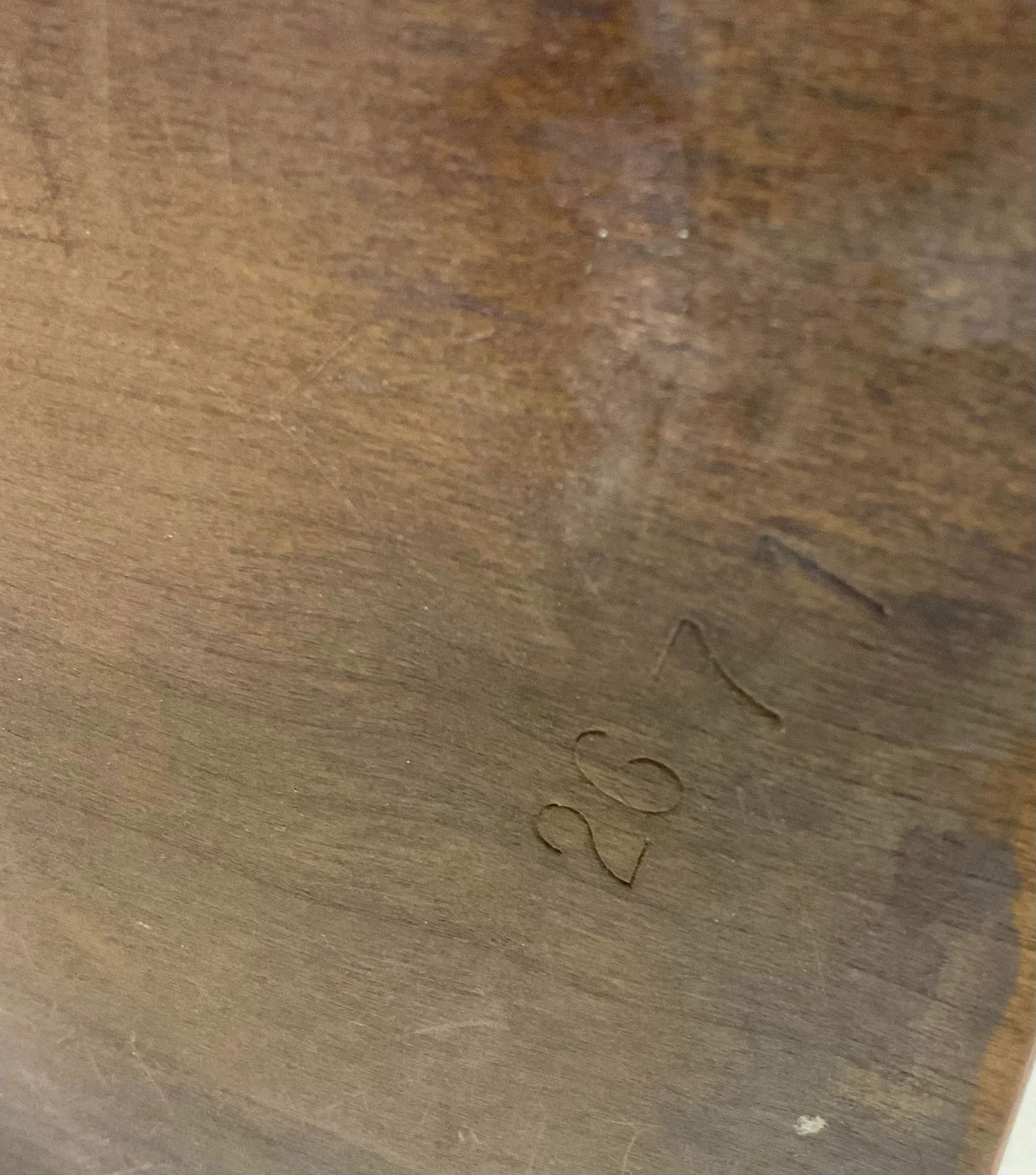 Vintage Walnut Marbleized Modern Decorative Side Table, Circa 50s 60s - 9