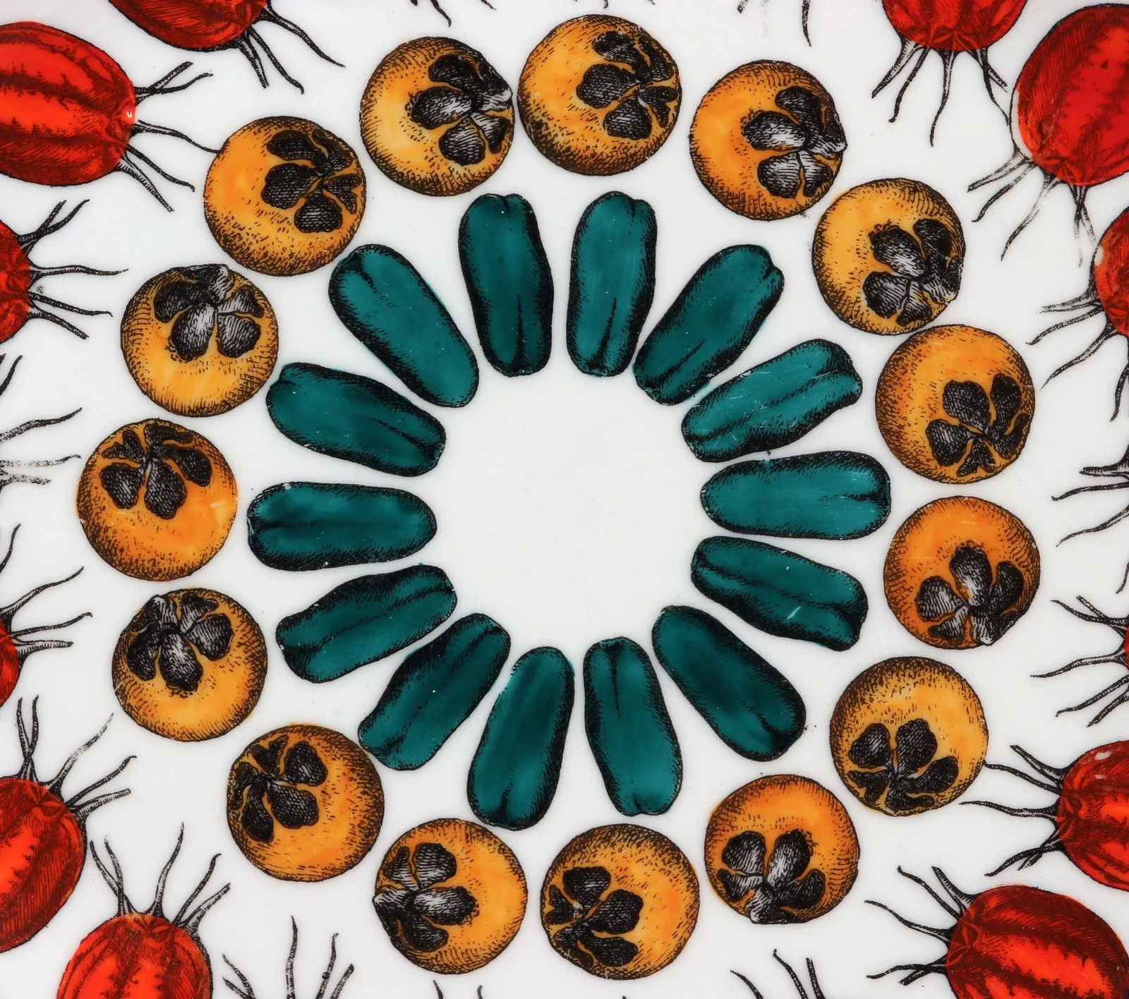 Piero Fornasetti Porcelain Plate-- Giastra DI Frutta # 6 - 5