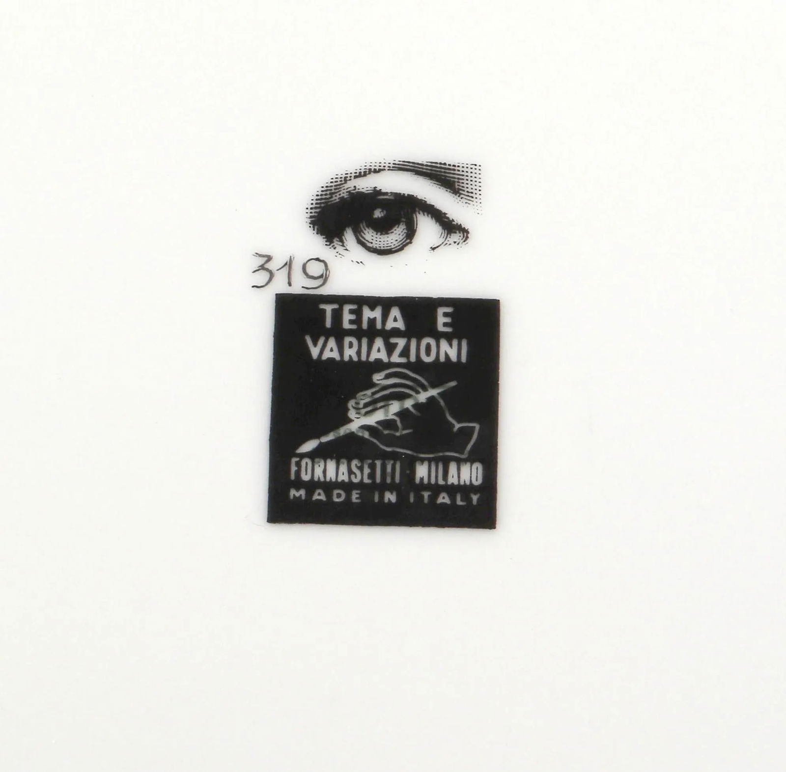 Fornasetti Porcelain Themes & Variation Plate, #319 - 4