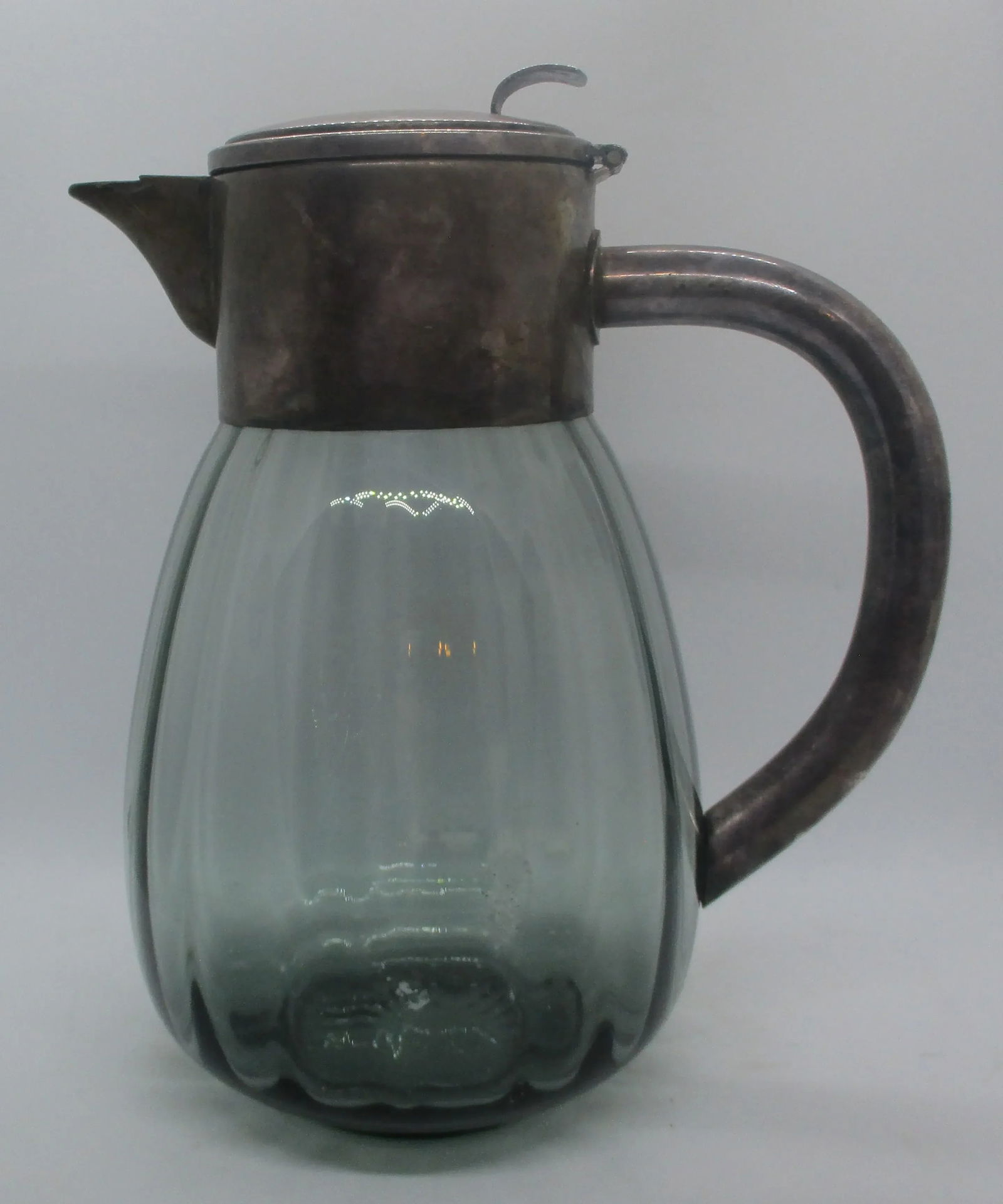 1930s Silverplate and Glass Water Carafe Eisenberg Lozano, Made in Germany - 12