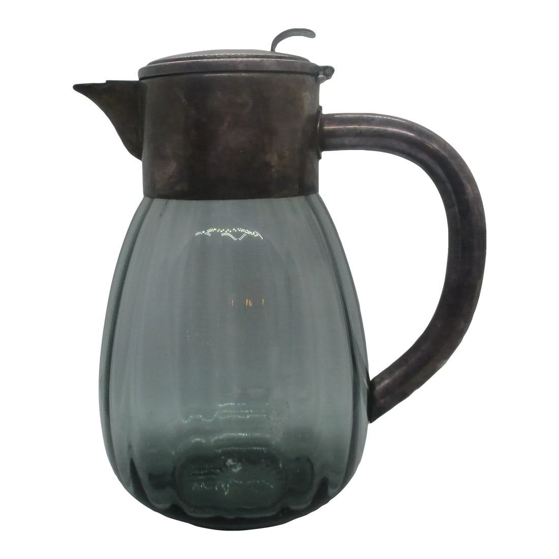 1930s Silverplate and Glass Water Carafe Eisenberg Lozano, Made in Germany (1 of 12)