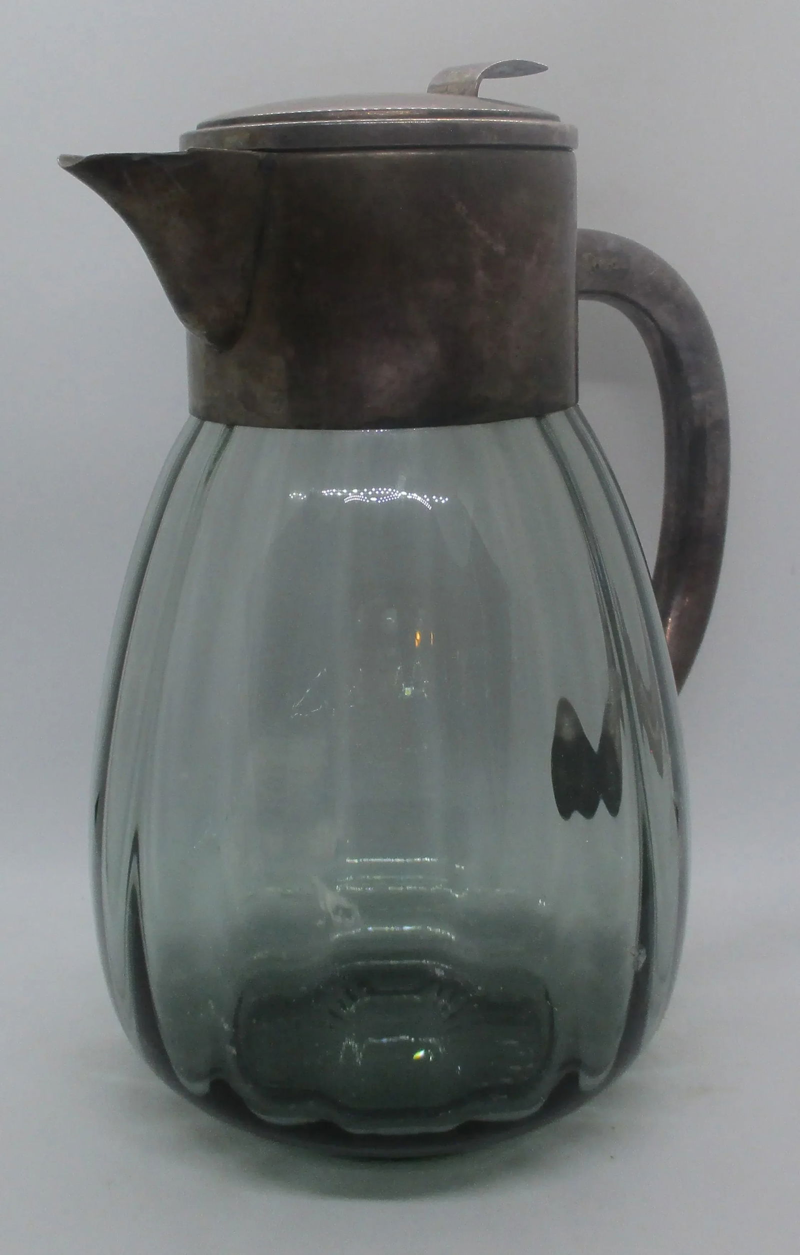 1930s Silverplate and Glass Water Carafe Eisenberg Lozano, Made in Germany - 2