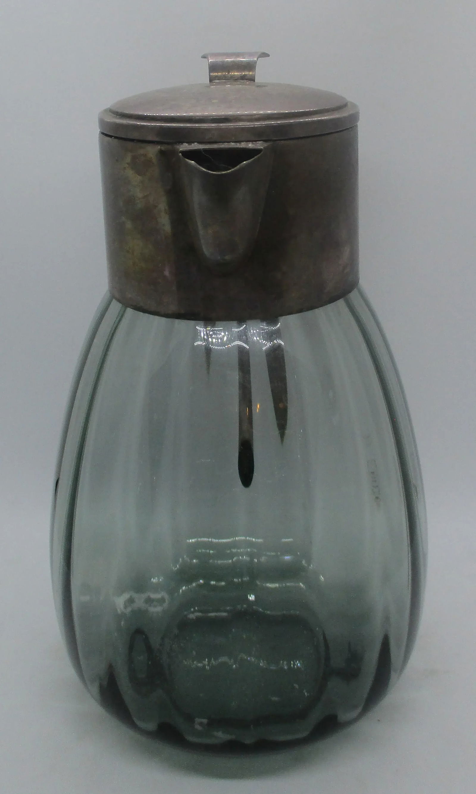 1930s Silverplate and Glass Water Carafe Eisenberg Lozano, Made in Germany - 3