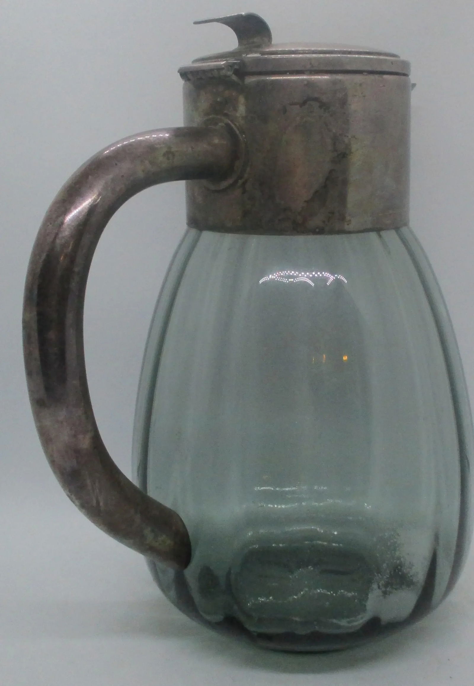 1930s Silverplate and Glass Water Carafe Eisenberg Lozano, Made in Germany - 4