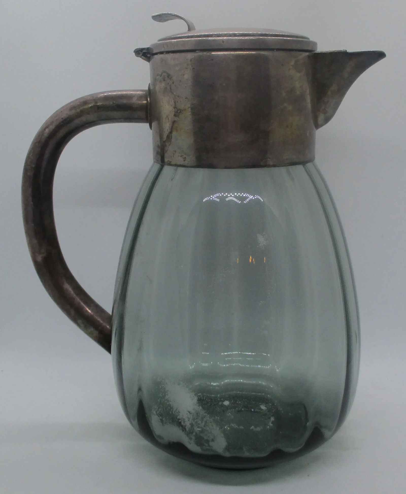 1930s Silverplate and Glass Water Carafe Eisenberg Lozano, Made in Germany - 6