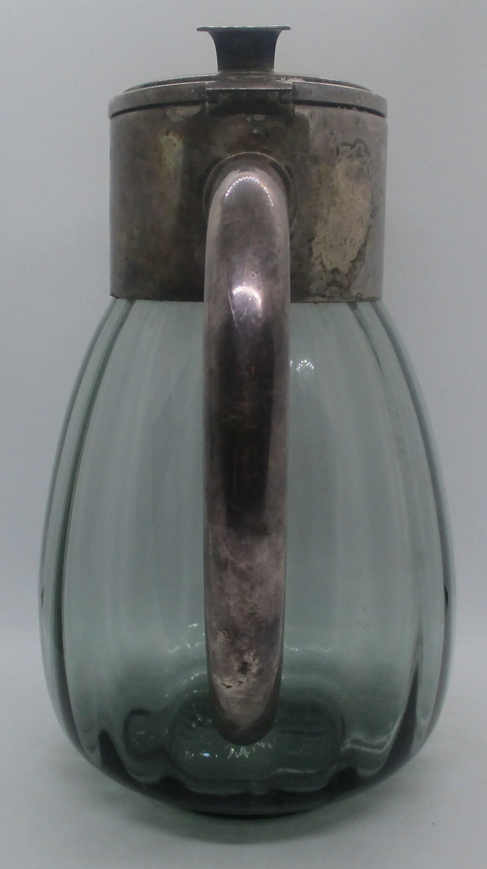 1930s Silverplate and Glass Water Carafe Eisenberg Lozano, Made in Germany - 7