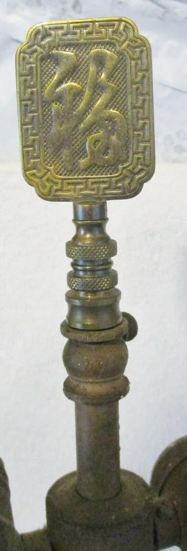 1920s Hand Carved Wooden Dynasty Tang Horse Table Lamp - 11