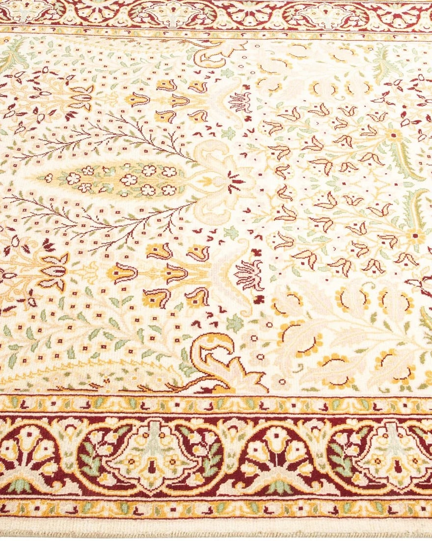 Mogul, One-of-a-Kind Hand-Knotted Area Rug in Ivory, 4' 1" x 5' 10" - 4