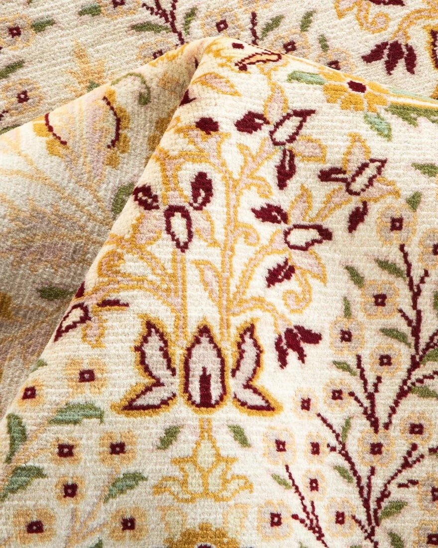 Mogul, One-of-a-Kind Hand-Knotted Area Rug in Ivory, 4' 1" x 5' 10" - 7