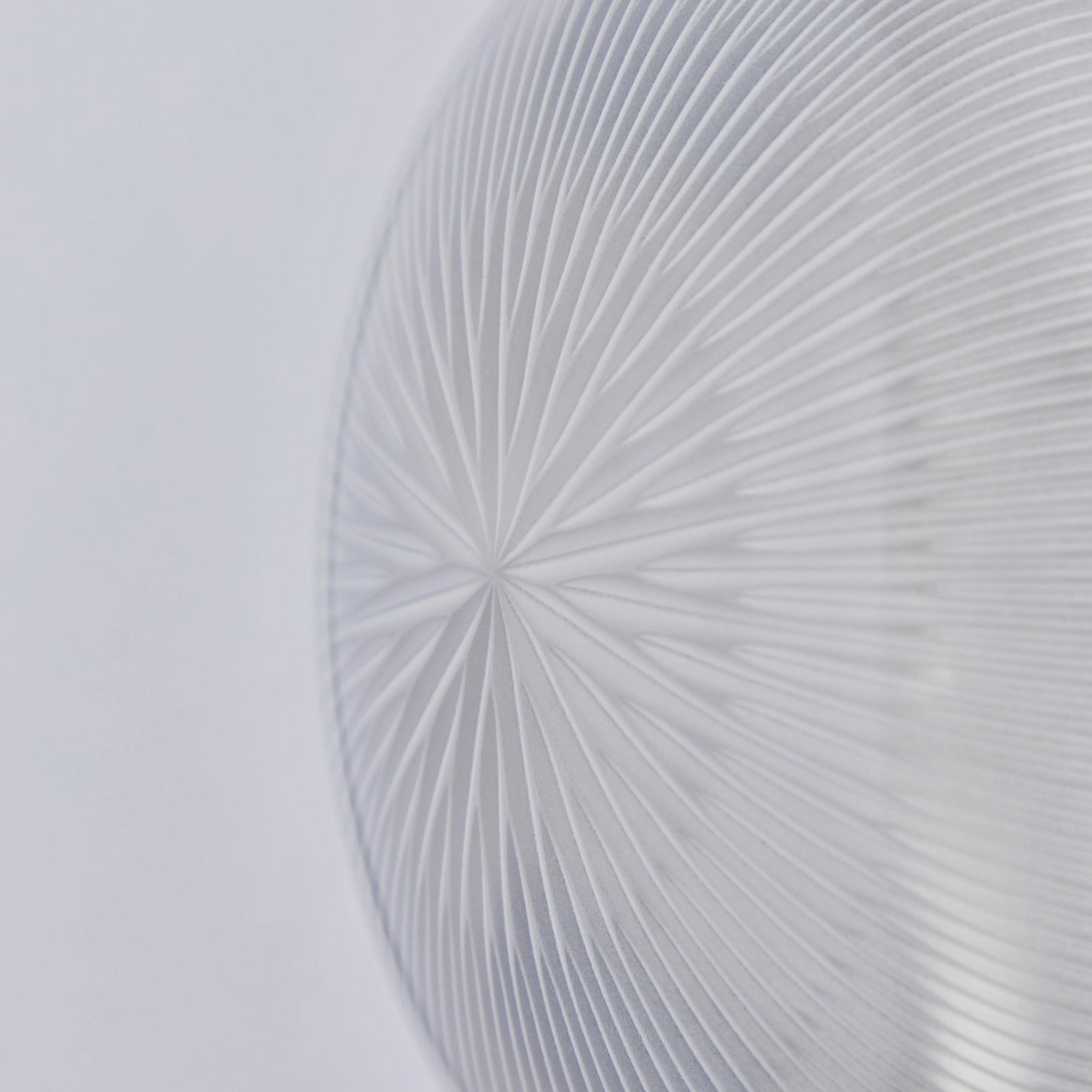 1960s Petite Sergio Mazza Pressed Glass & Nickeled Brass Wall or Ceiling Lamp - 8