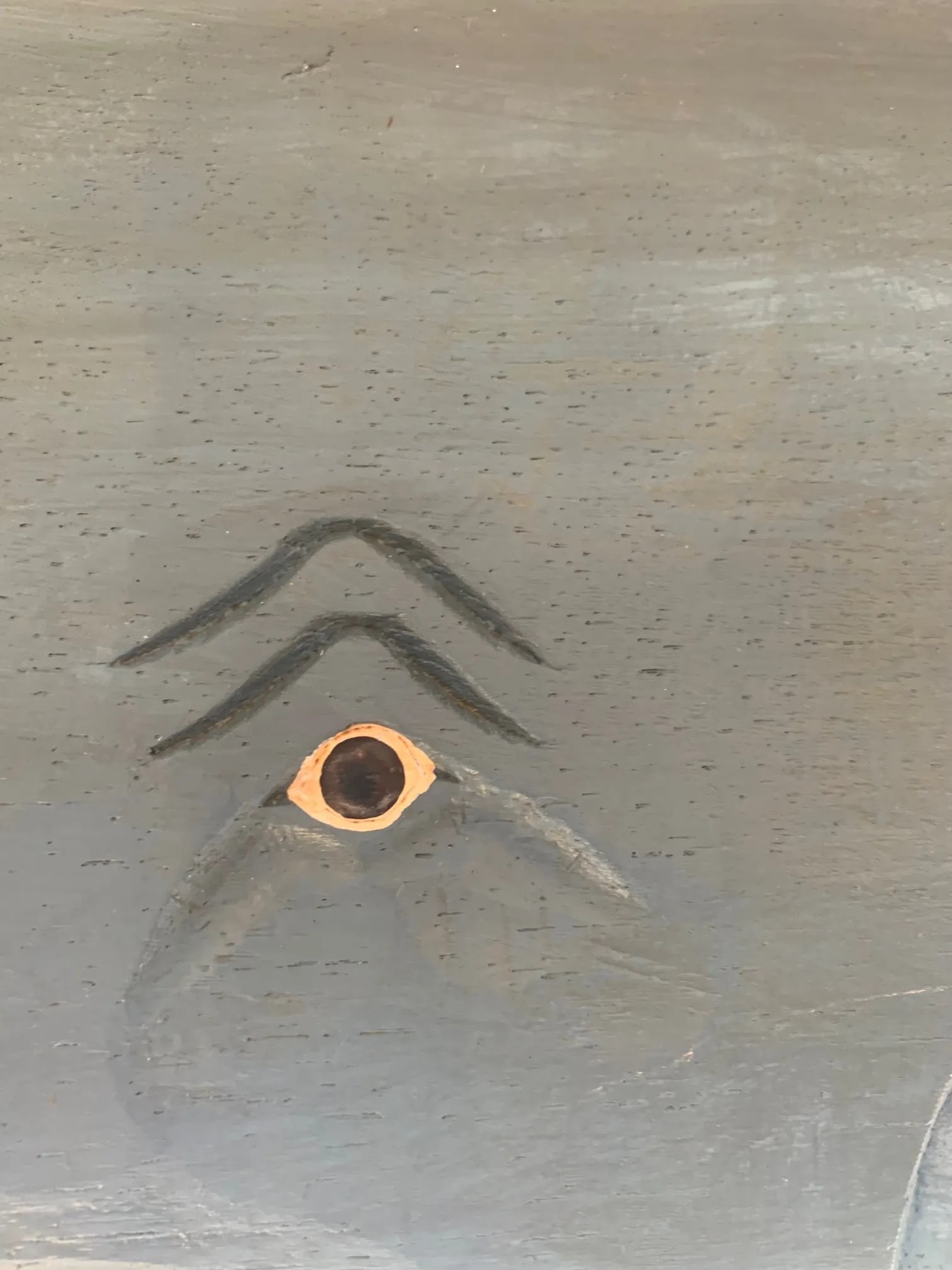 Carved Painted Wood Whale Wall Sculpture - 3