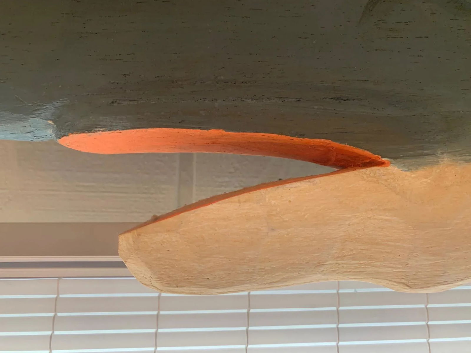 Carved Painted Wood Whale Wall Sculpture - 4