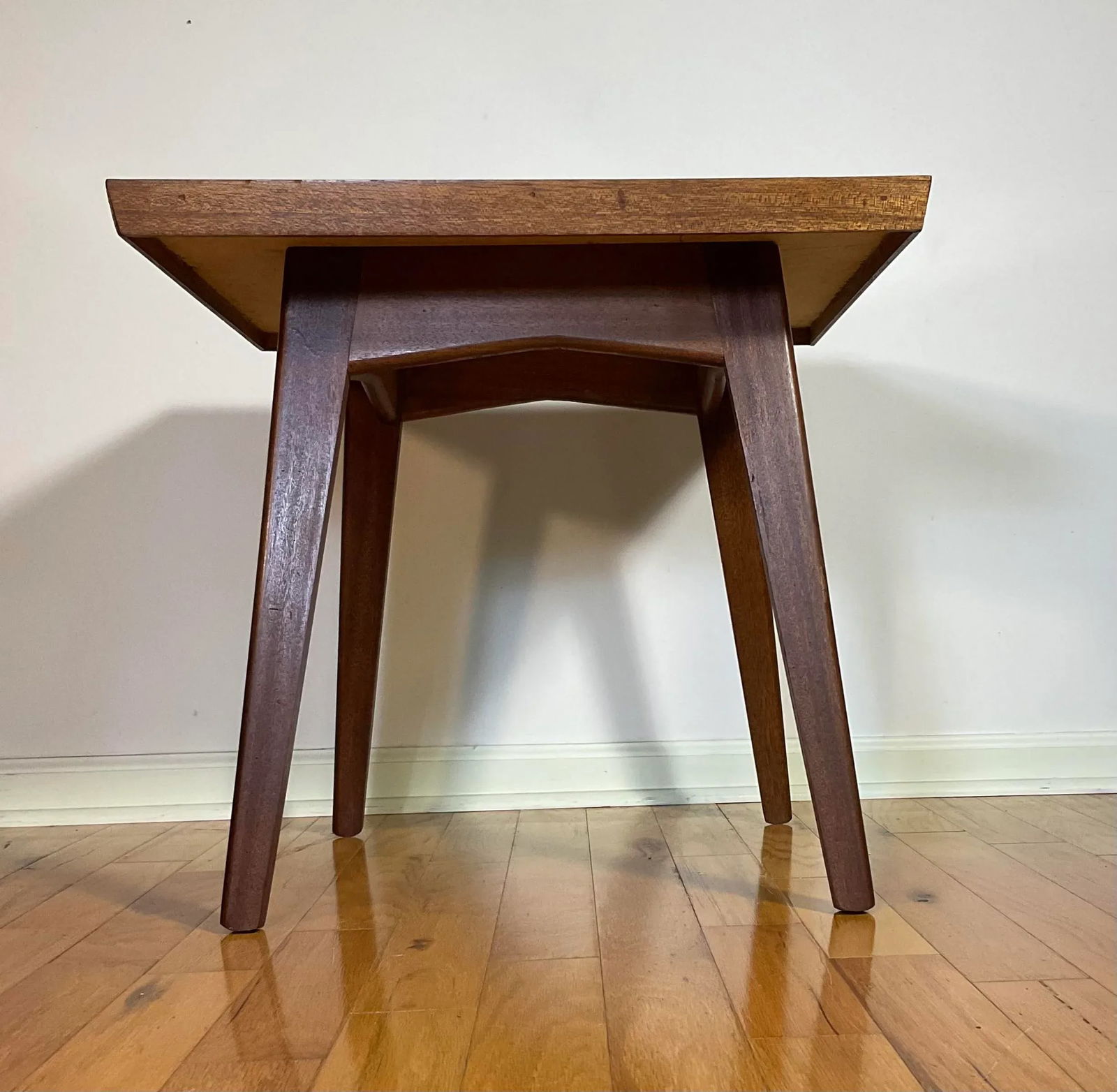Vintage Mid Century 60s Side Table With Marbleized Top - 4