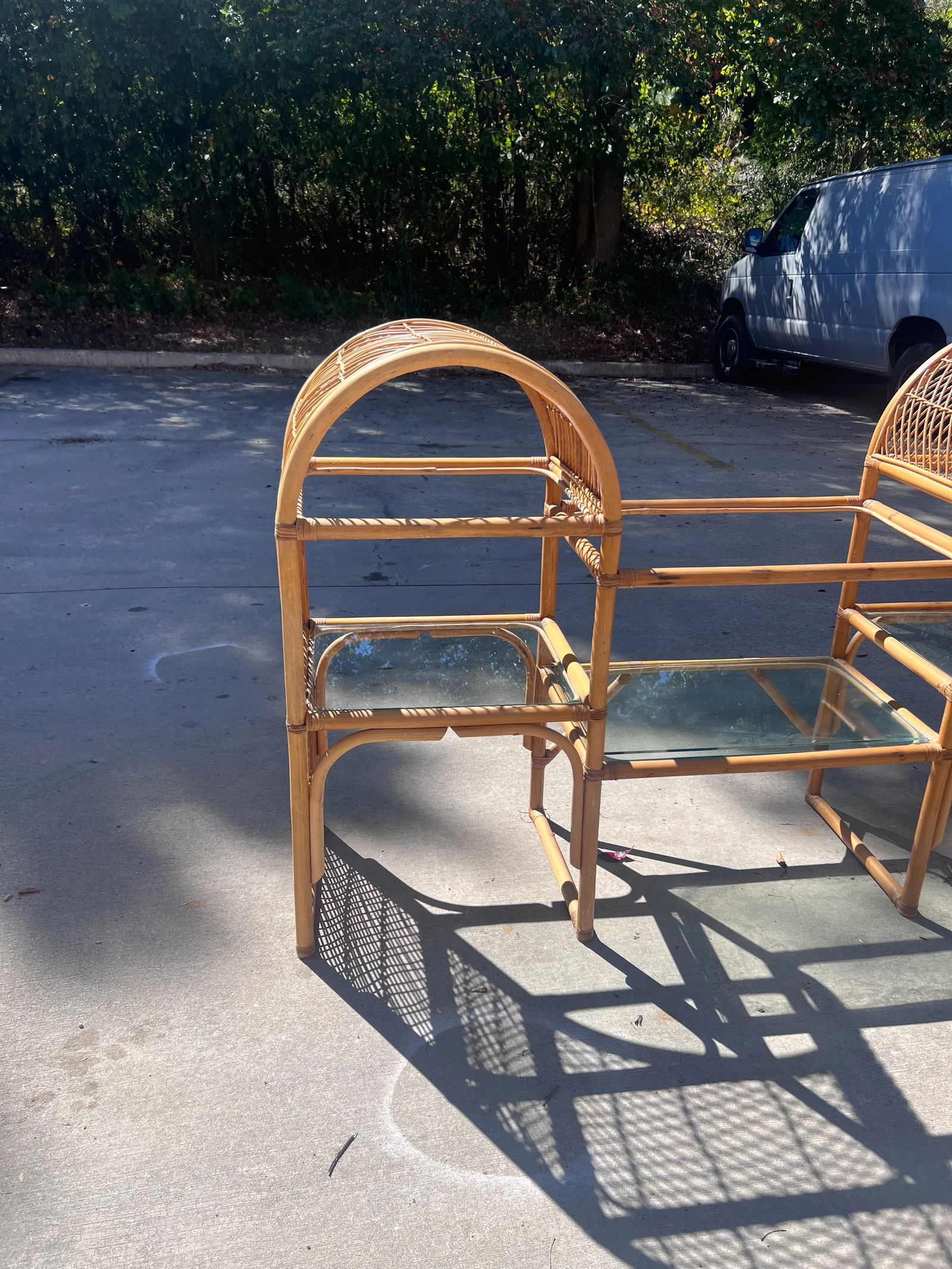 1970s Boho Chic Bamboo Shelf - 2