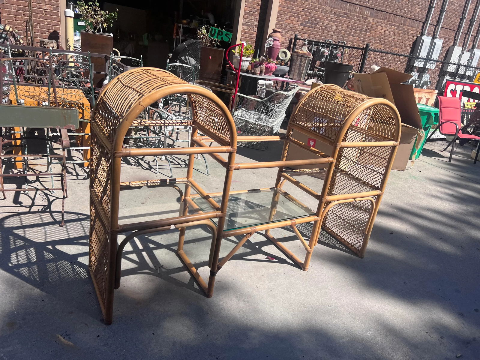 1970s Boho Chic Bamboo Shelf - 6