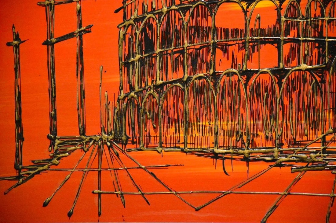 Van Gaard Studio Colosseum Oil Painting Signed Rio - 3