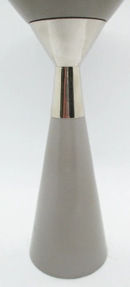 Global Views Dwell Studios Hourglass Pillar Candle Holders in Gray and Silver - Set of 3 - 5