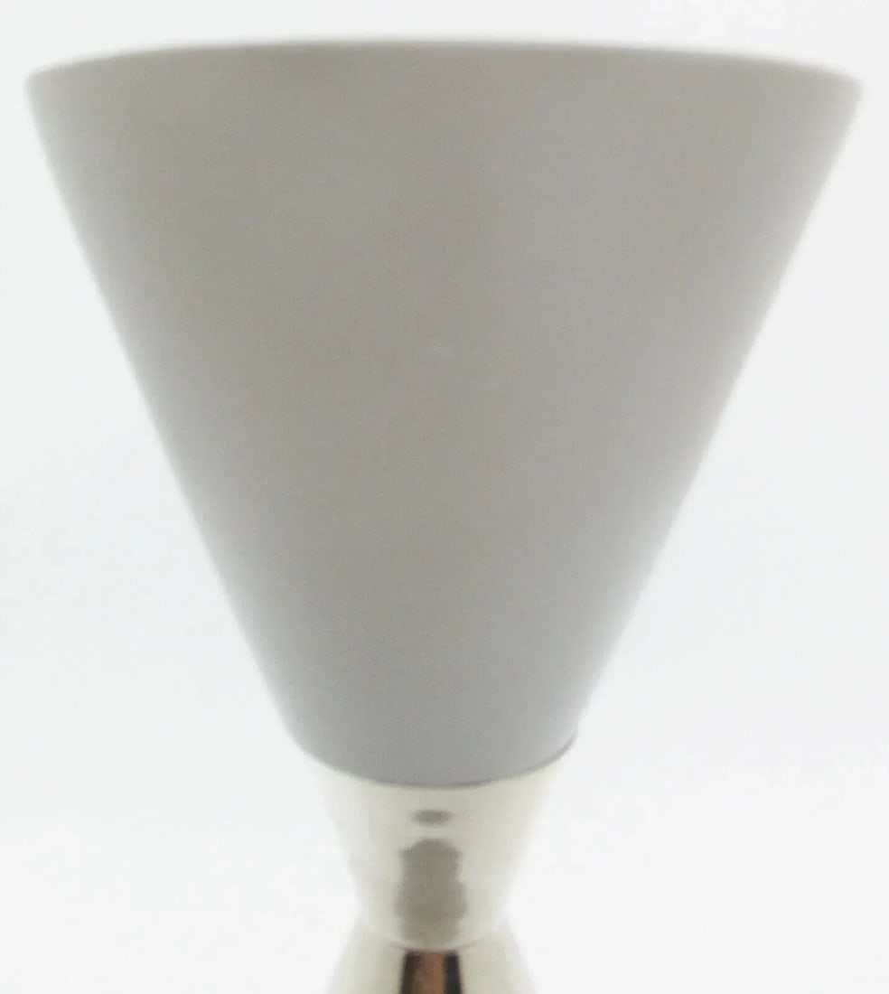 Global Views Dwell Studios Hourglass Pillar Candle Holders in Gray and Silver - Set of 3 - 8