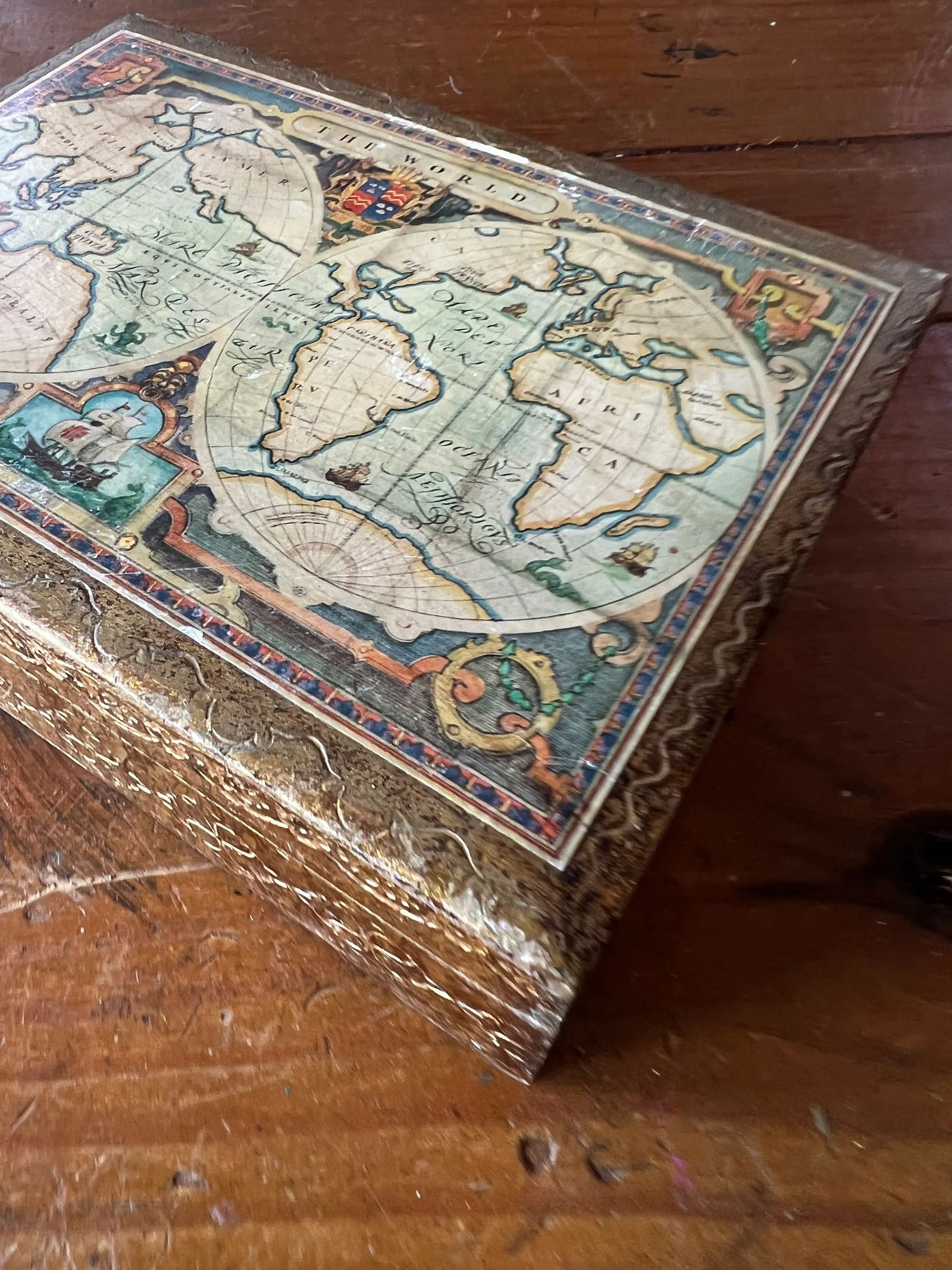 Florentine World Maps Trinket Box - 3
