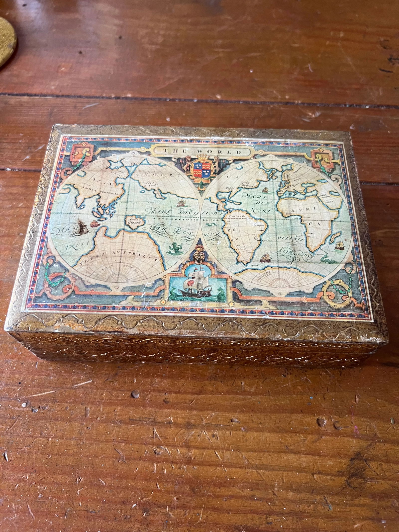 Florentine World Maps Trinket Box - 4