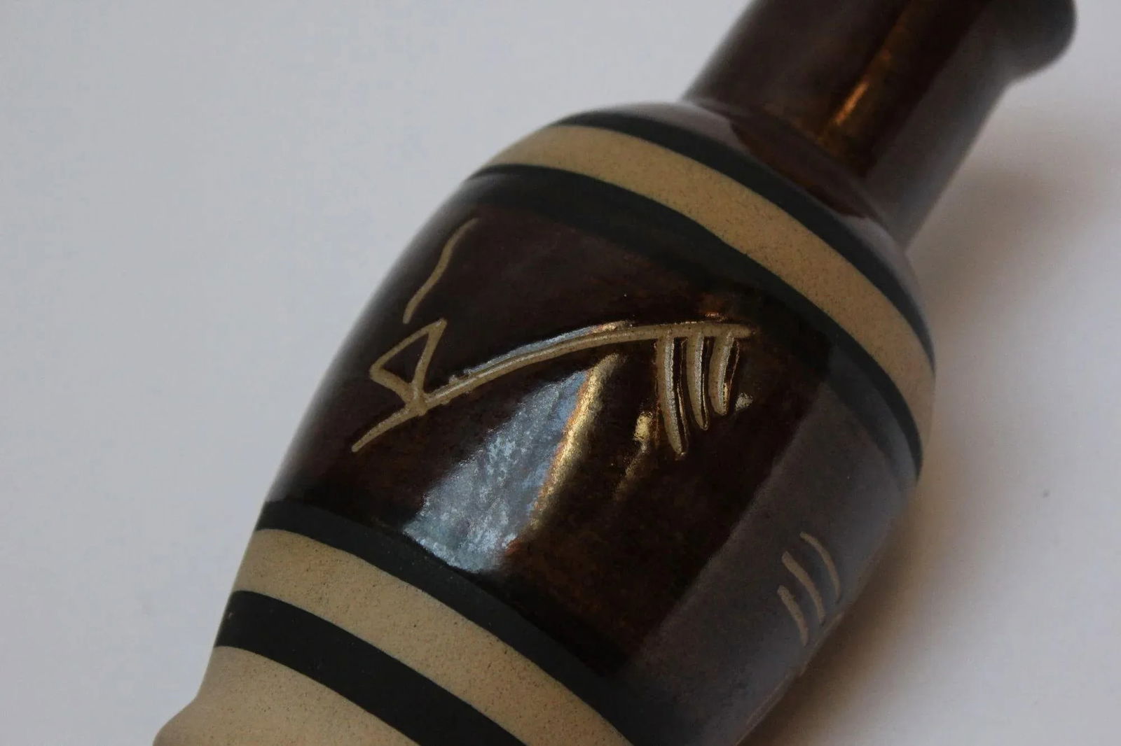 Vintage Incised Southwestern Stoneware Vase in the Style of Native American Arts and Crafts - 10