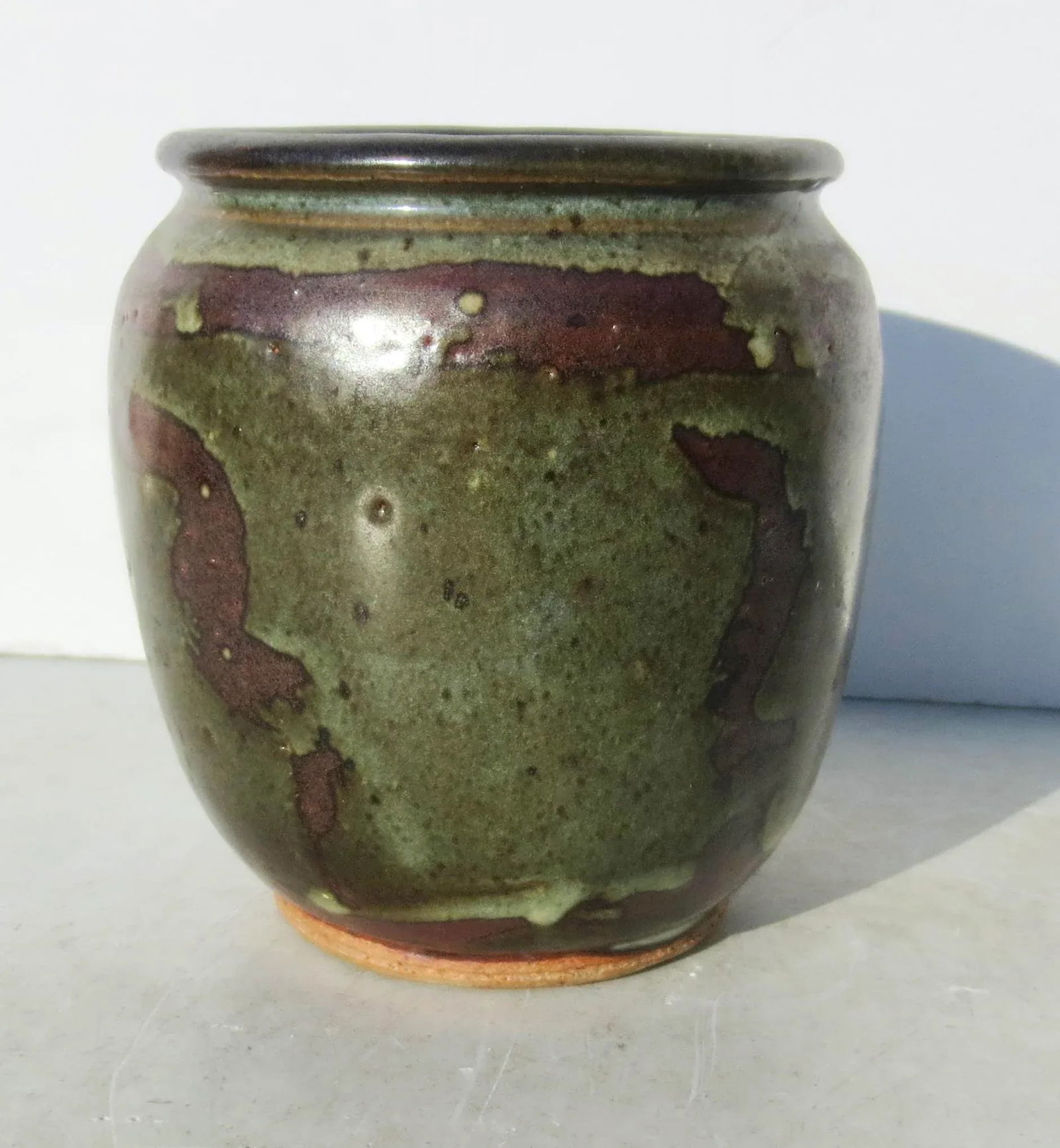 Vintage Stoneware Vase Dated 1986 - 3
