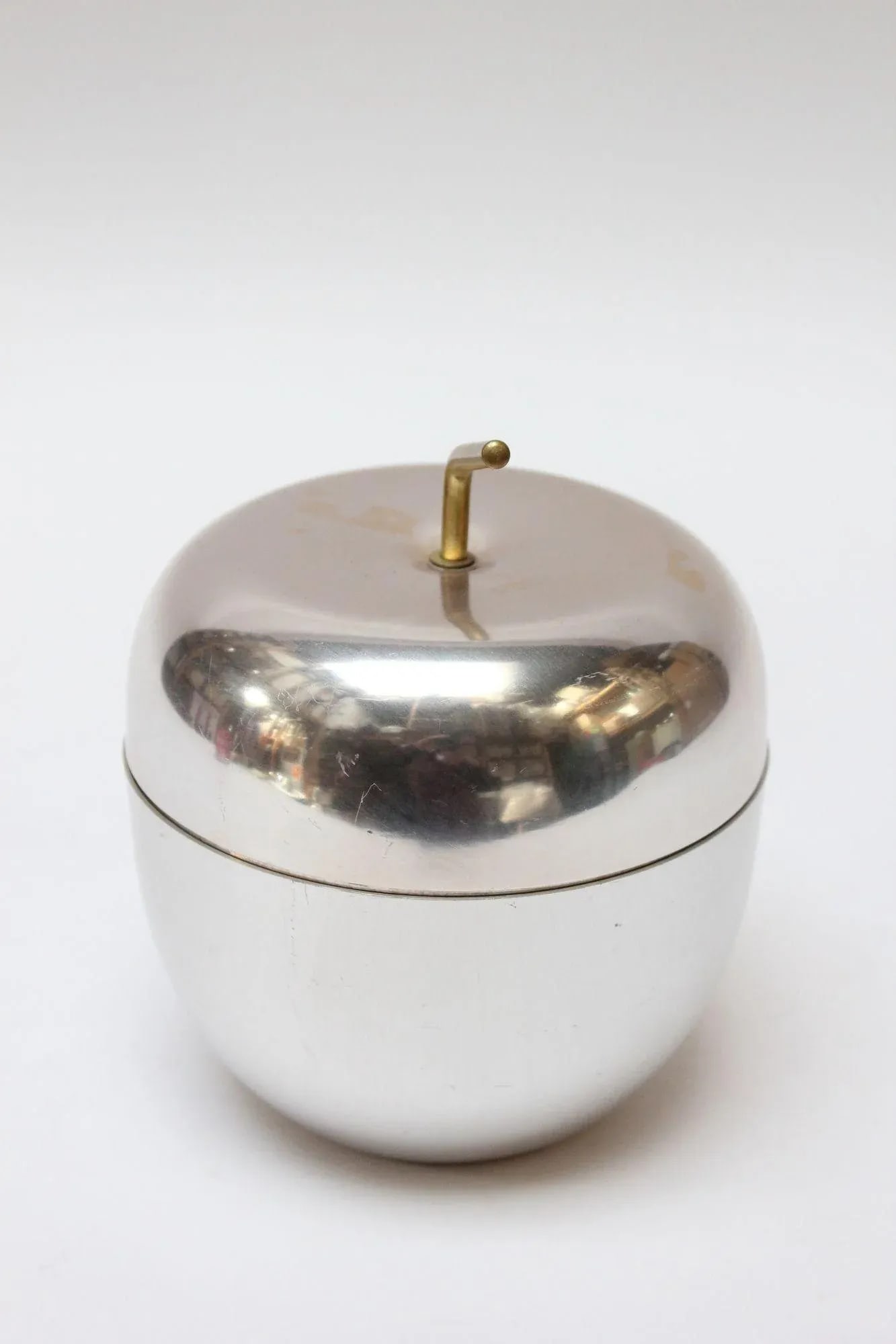 Mid-Century Italian Aluminum "Mela" Ice Bucket by Ettore Sottsass for Rinnovel - 2