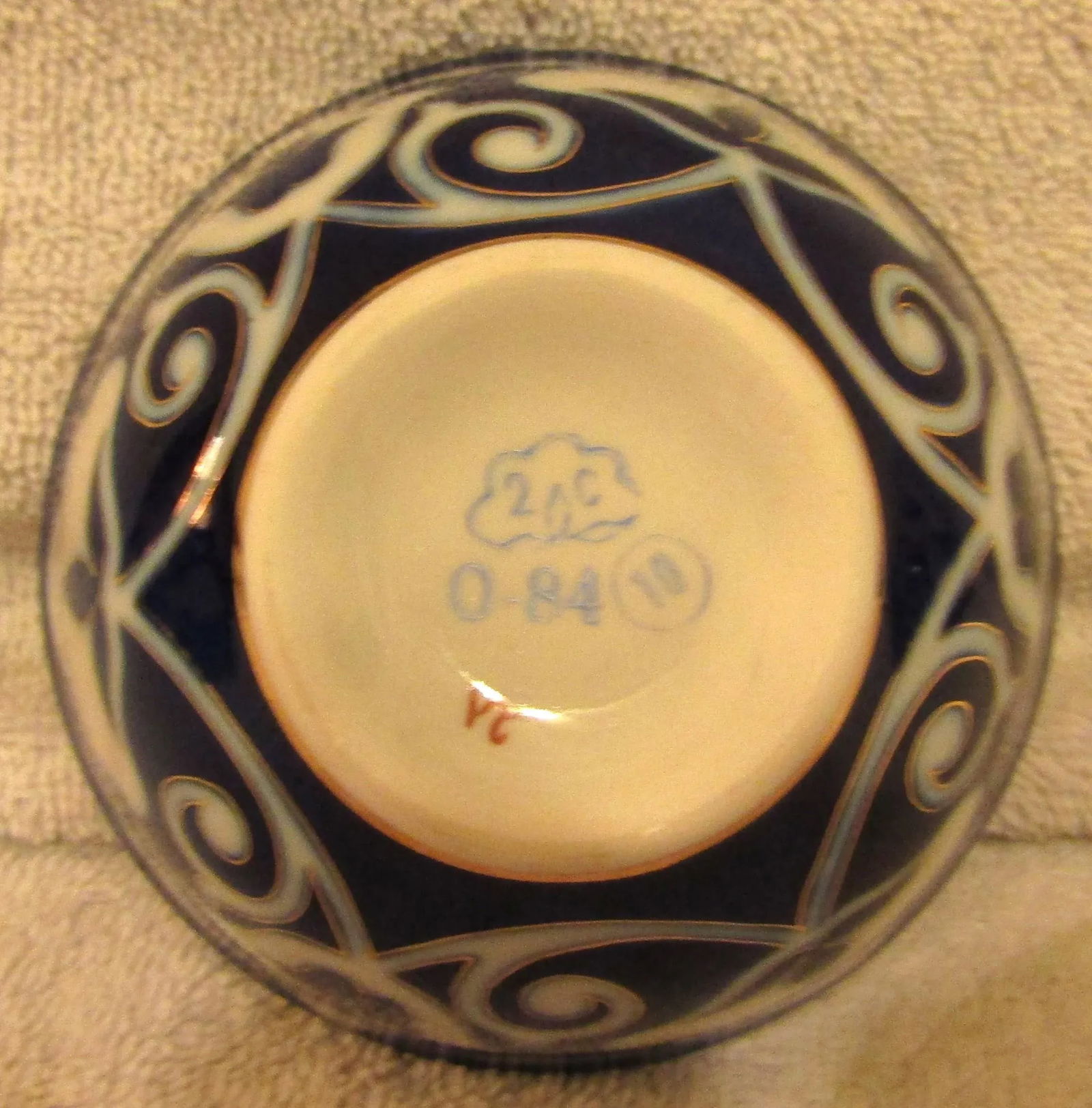 1940s Pahkta Porcelain Asian Cloud Floral 7 Piece Tea Set With Cups and Pitcher - 11